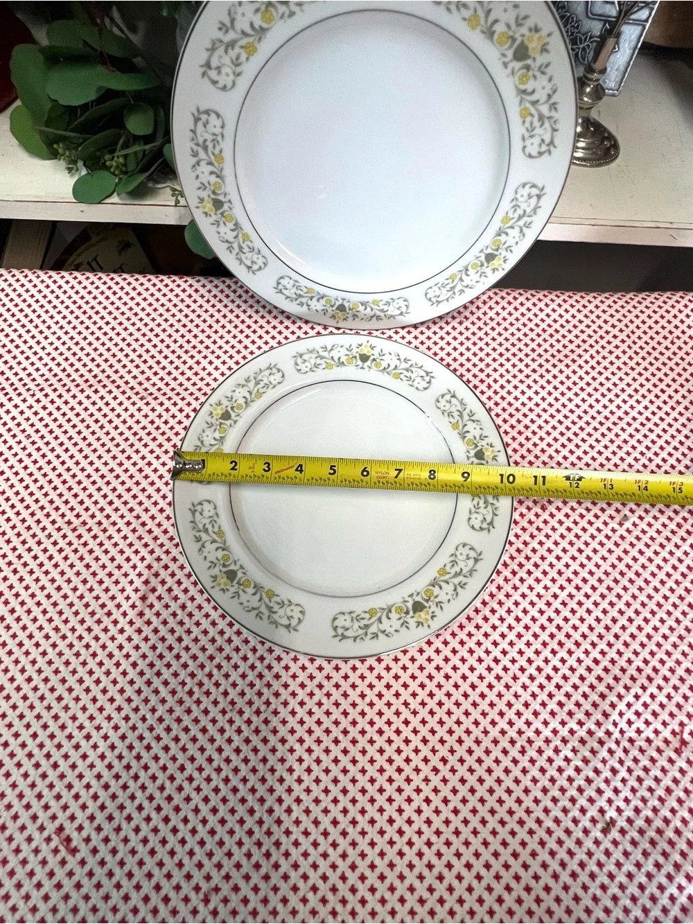 Vintage fine china Japan Florentine plates replacement yellow flower grandma